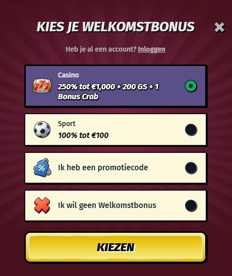 Allyspin Registreren